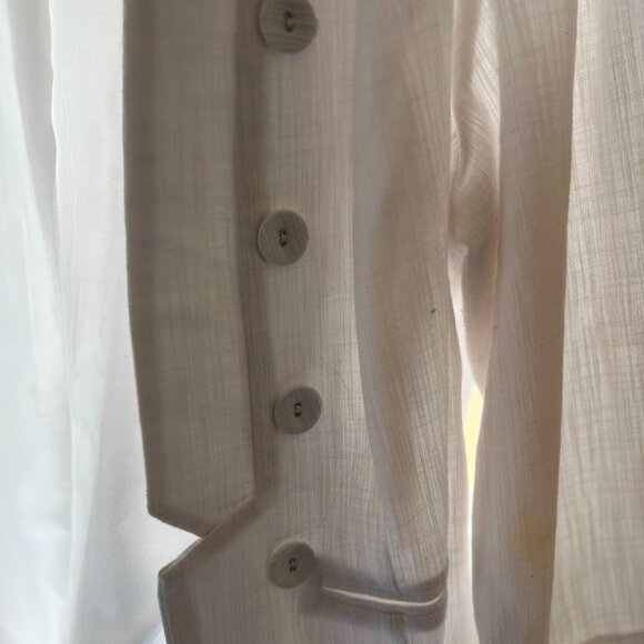 White Plus Size Dress Jacket - Picture 3 of 4